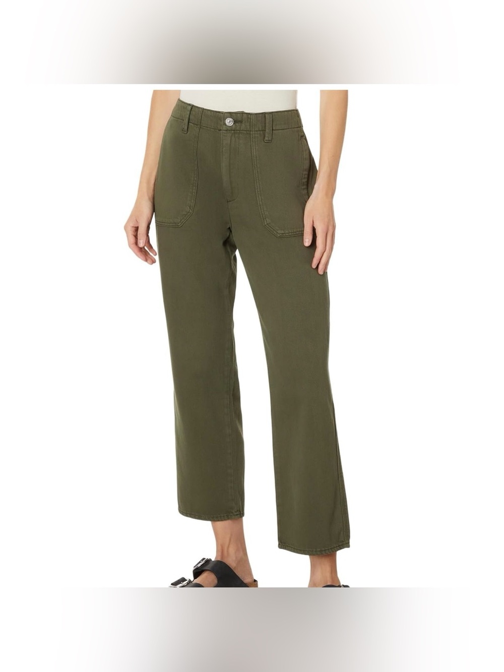 NWT PAIGE Kirby Utility Pants Vintage Forester Green Size 26